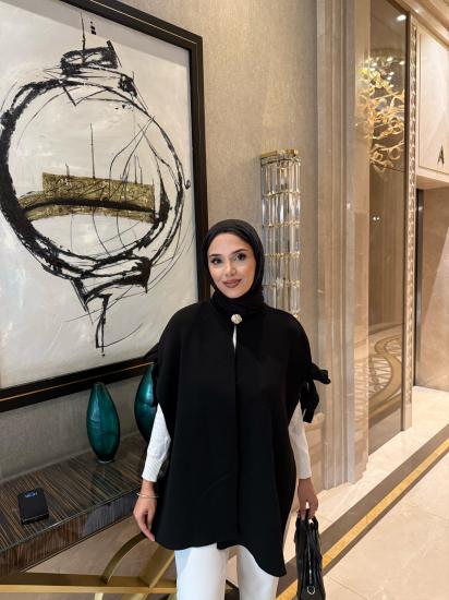 Siyah Fiyonk Detay Panço 2504