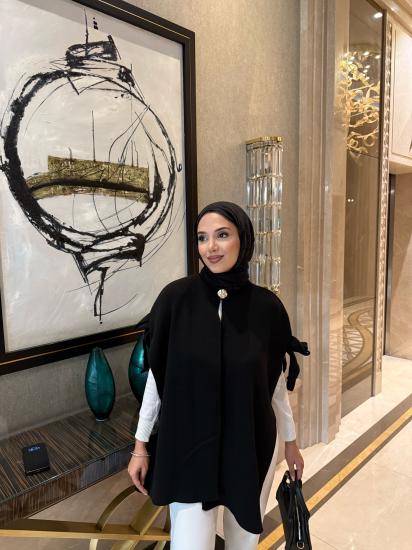 Siyah Fiyonk Detay Panço 2504