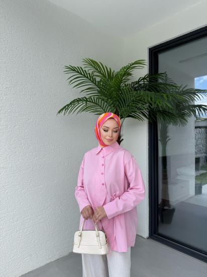 PEMBE ASEL ÇAPRAZ GÖMLEK 1155