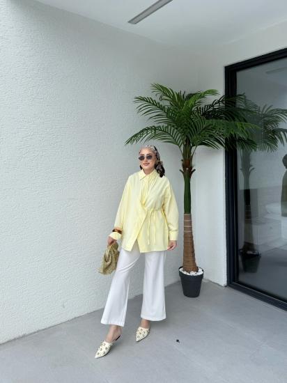 SARI ASEL ÇAPRAZ GÖMLEK 1155