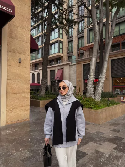 GRİ MELOŞ  ŞARDONLU CEKET 1194