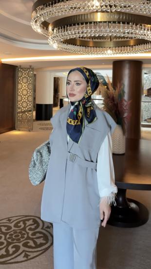 GRİ MİLA YELEK TAKIM 1144