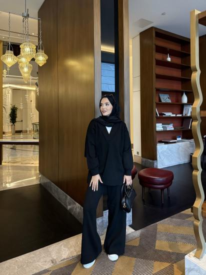 Siyah Mavera  Triko Takım 2509