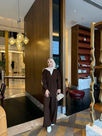 Kahverengi Mavera  Triko Takım  2509