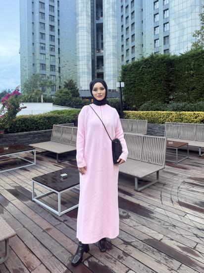 Pembe Blow Triko Elbise