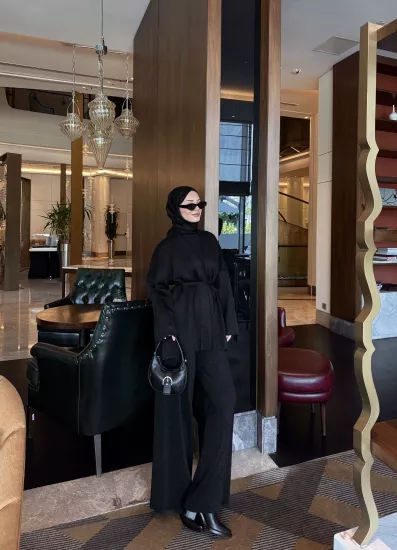 SİYAH  ECHO SİMLİ  TAKIM 2506