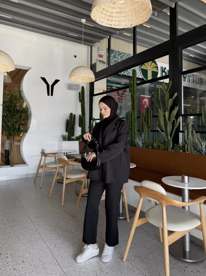 SİYAH  QUES BLAZER TAKIM 0511