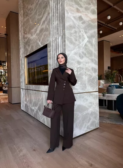 KAHVE  PALOZZO PANTOLON 0221