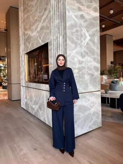 LACİVERT GOLDEN  CEKET  0216