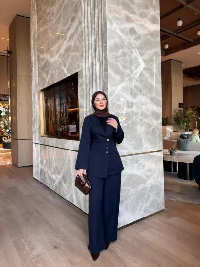 LACİVERT  PALOZZO PANTOLON 0221