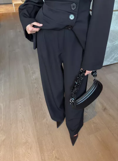 SİYAH PALOZZO PANTOLON 0221