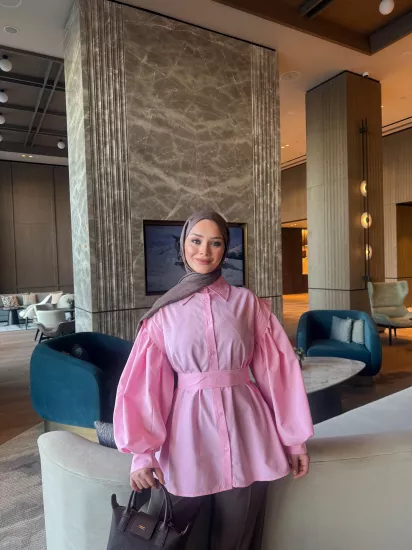 PEMBE  ELİZA GÖMLEK 6103