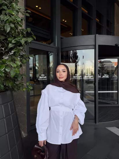 BEYAZ ELİZA GÖMLEK 6103