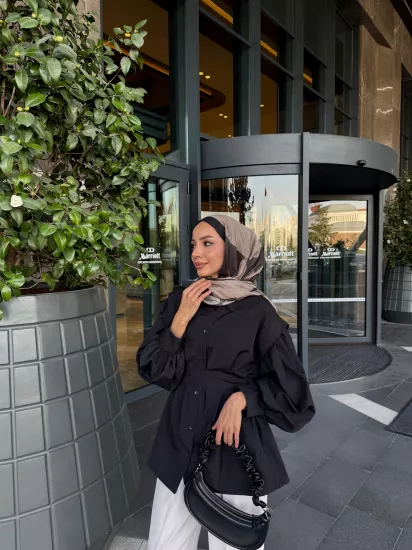 SİYAH  ELİZA GÖMLEK 6103