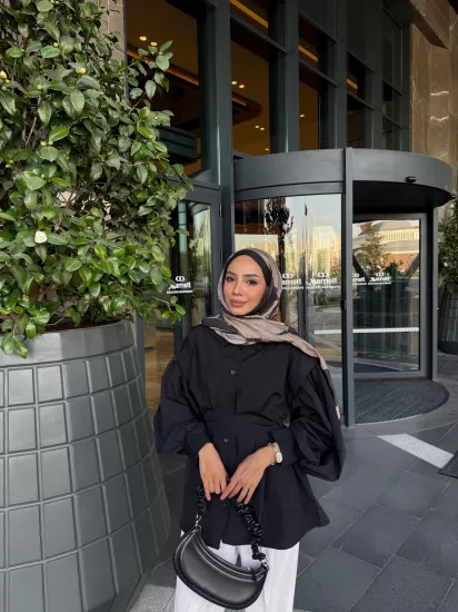 SİYAH  ELİZA GÖMLEK 6103