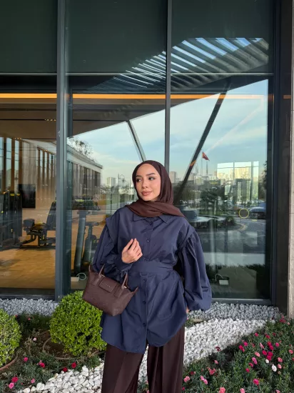 LACİVERT ELİZA GÖMLEK 6103