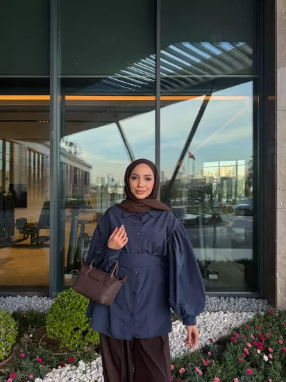 LACİVERT ELİZA GÖMLEK 6103