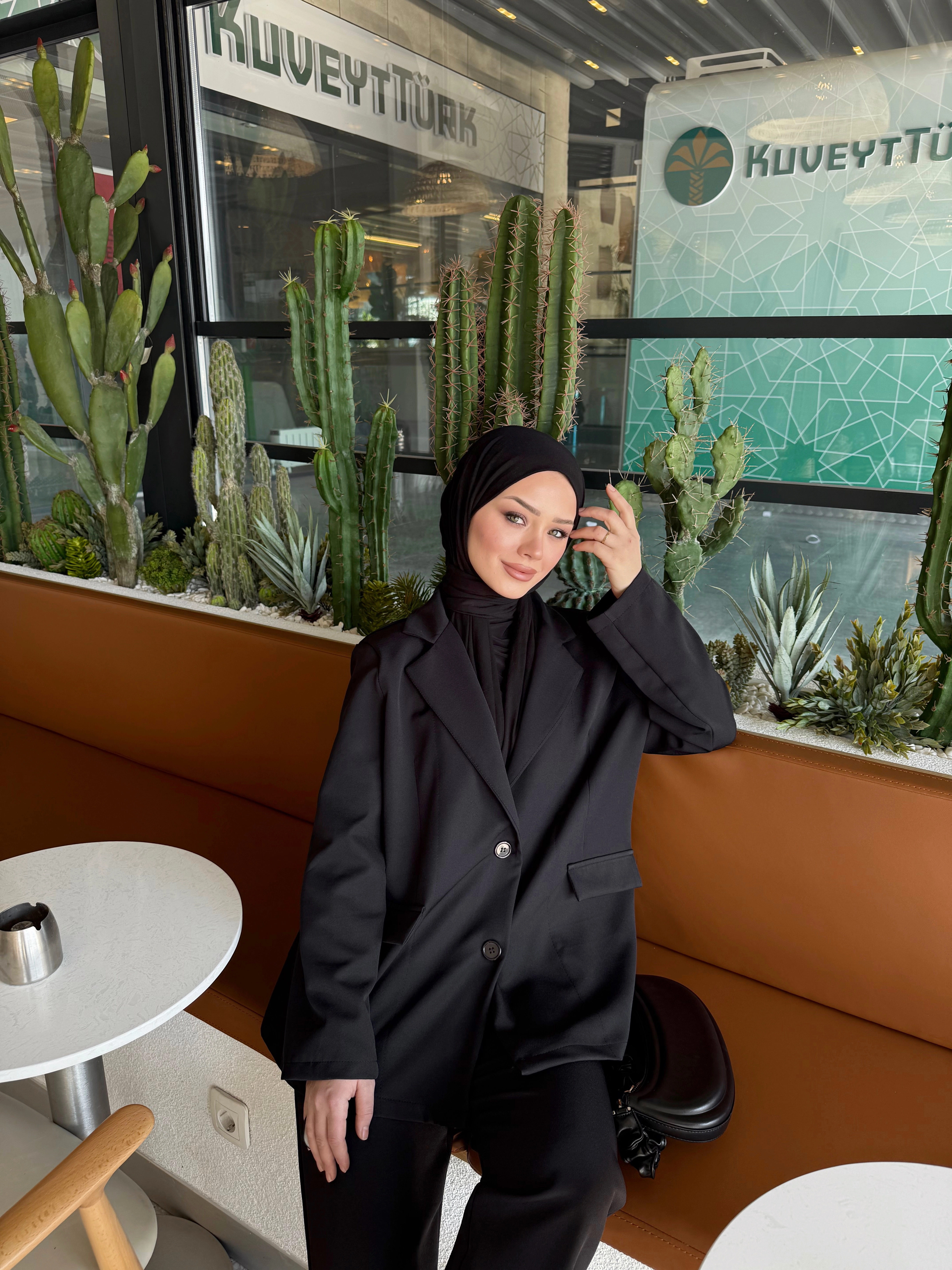 SİYAH  QUES BLAZER TAKIM 0511