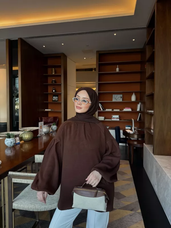 KAHVERENGİ ELSE TRİKO  KAZAK 2512